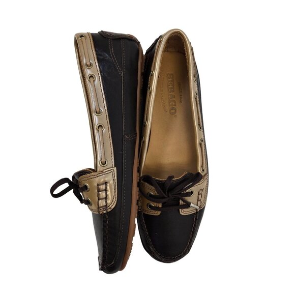 Sebago Dockside Leather Two-Tone Lace up Loafers Size 8 - Picture 3 of 8